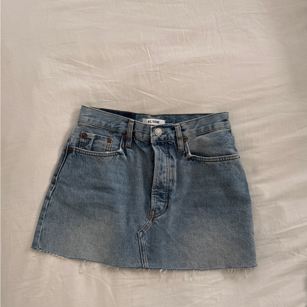 RE/DONE denim mini skirt